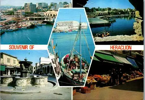 51153 - Griechenland - Heraklion , Kreta , Crete , Heraclion , Mehrbildkarte - gelaufen