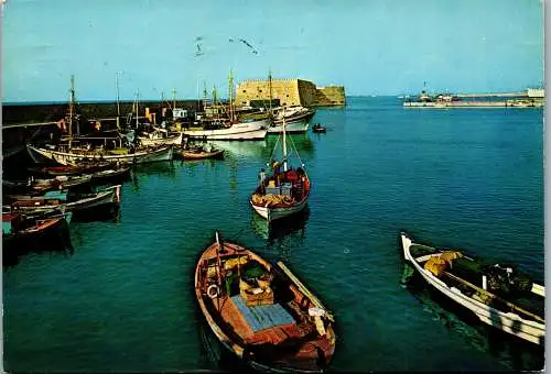 51154 - Griechenland - Heraklion , Kreta , Crete , The old Port - gelaufen 1979
