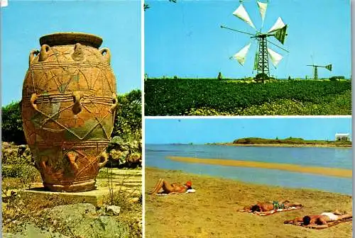 51167 - Griechenland - Crete , Kreta , Mallia , l. beschädigt - gelaufen 1980