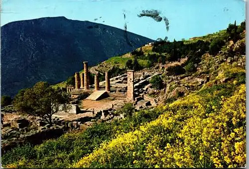 51173 - Griechenland - Delphes , Delphi , Le Temple d'Apollon - gelaufen 1975