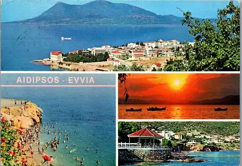 51176 - Griechenland - Eyboia , L. Aidipsous , Aidipsos , Evvia ,  Edipsos , Mehrbildkarte - gelaufen 1984
