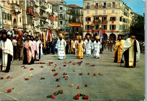 51191 - Griechenland - Corfu , Korfu , La processione di S. Spiridione - gelaufen 1982