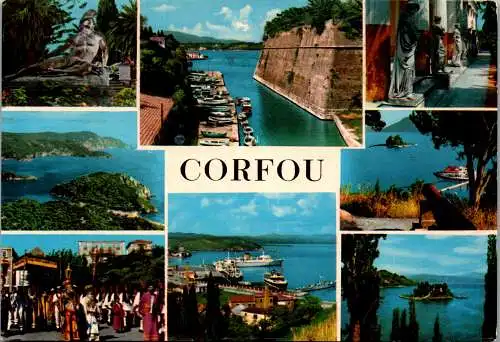 51212 - Griechenland - Corfou , Corfu , Korfu , Mehrbildkarte - gelaufen 1982