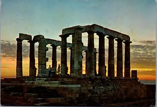 51240 - Griechenland - Athen , Athens , Sounion , The Temple of Posseidon - gelaufen