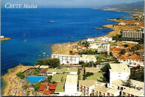 51249 - Griechenland - Crete , Kreta , Malia , Panorama - gelaufen 1995