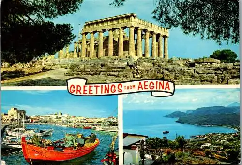 51255 - Griechenland - Aegina , Mehrbildkarte - gelaufen 1979