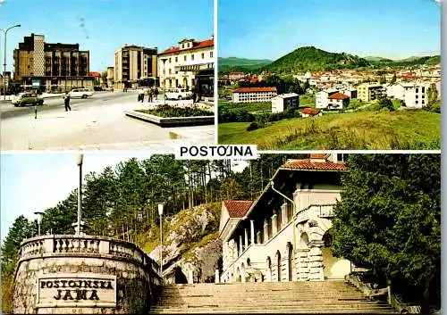 51267 - Slowenien - Postojna , Postojnska Jama , Hotel Kras , Mehrbildkarte - gelaufen 1984