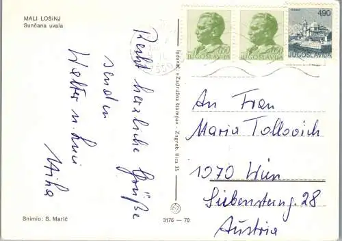 51302 - Kroatien - Mali Losinj , Suncana uvala , Mehrbildkarte - gelaufen 1981