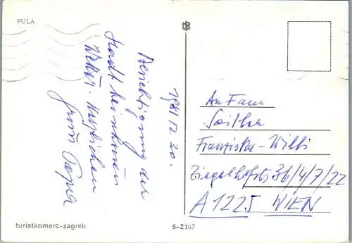 51356 - Kroatien - Pula , Mehrbildkarte - gelaufen 1981