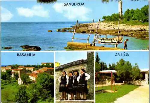 51404 - Kroatien - Savudrija , Basanija , Zatisje , Mehrbildkarte - gelaufen 1985