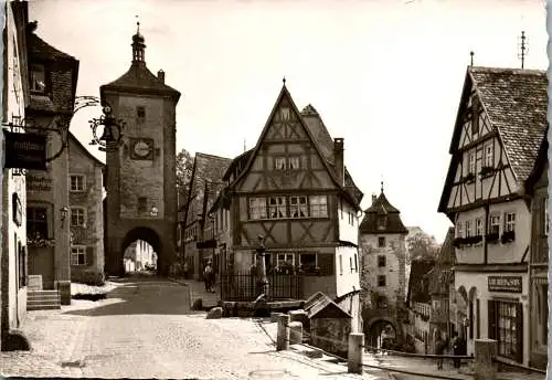 51436 - Deutschland - Rothenburg o. d. Tauber , Plönlein - gelaufen 1956