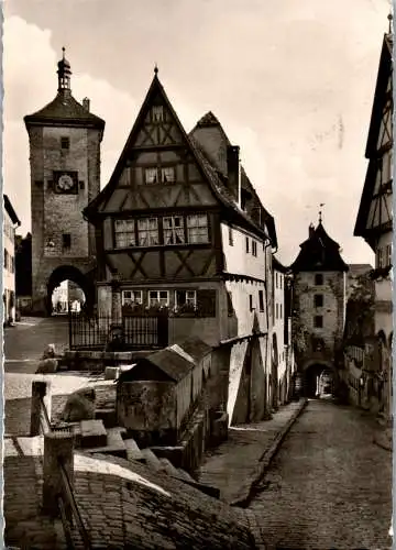 51437 - Deutschland - Rothenburg o. d. Tauber , Plönlein - gelaufen 1956