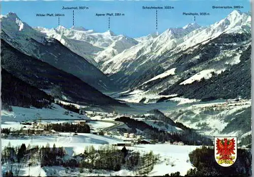 51471 - Tirol - Stubaital , Panorama vom Patsch auf Schönberg , Mieders , Telfes , Fulpmes , Neustift - gelaufen 1982