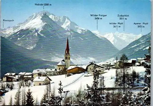 51472 - Tirol - Telfes , Stubaital , Blick gegen Habicht und Zuckerhütl - gelaufen