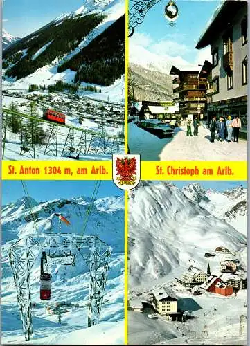 51487 - Tirol - St. Anton , am Arlberg , St. Christoph am Arlberg , Mehrbildkarte - gelaufen 1982