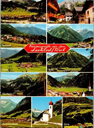 51490 - Tirol - Lechtal , Stanzbach , Elmen , Häsetgehr , Holzgau , Bath , Hinterhornbach - gelaufen