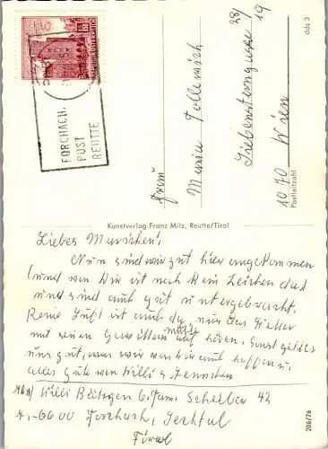 51490 - Tirol - Lechtal , Stanzbach , Elmen , Häsetgehr , Holzgau , Bath , Hinterhornbach - gelaufen