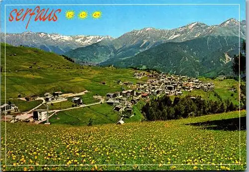 51500 - Tirol - Serfaus , Panorama , Sonnenterrasse , Oberinntal - gelaufen 1987