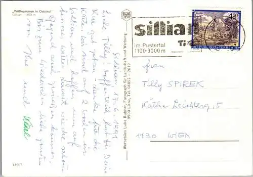 51502 - Tirol - Sillian , Pustertal , Panorama - gelaufen 1991