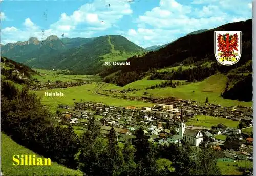 51504 - Tirol - Sillian , Heinfels , St. Oswald , Panorama , Pustertal - gelaufen 1984