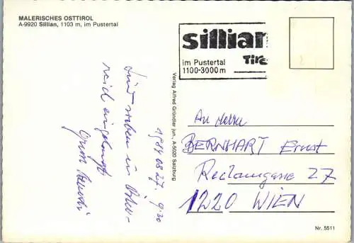 51504 - Tirol - Sillian , Heinfels , St. Oswald , Panorama , Pustertal - gelaufen 1984