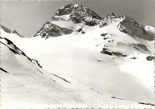 51506 - Vorarlberg - Vermunt , Vermuntgletscher mit Großem Buin , Silvretta - gelaufen 1965