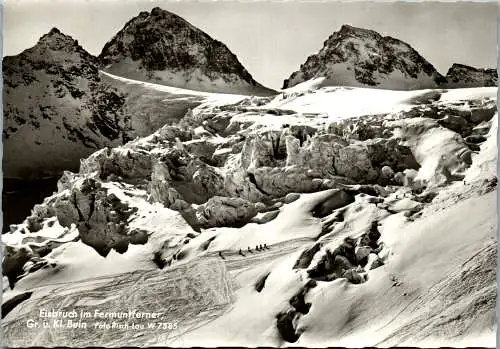 51507 - Vorarlberg - Vermunt , Eisbruch im Vermuntgletscher , Großer u. Kleiner Buin - gelaufen 1966