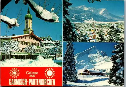 51515 - Deutschland - Garmisch Partenkirchen , Marienplatz , Hotel Post , Kreuzalm , Alpspitze - gelaufen 1981