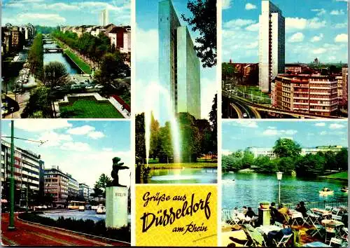 51517 - Deutschland - Düsseldorf , am Rhein , Königsallee , Hofgarten , Schwanenspiegel , Berliner Allee - gelaufen