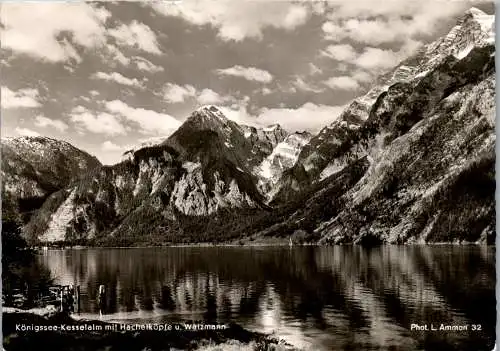 51524 - Deutschland - Königssee , Kesselalm mit Hachelköpfe u. Watzmann - gelaufen 1960