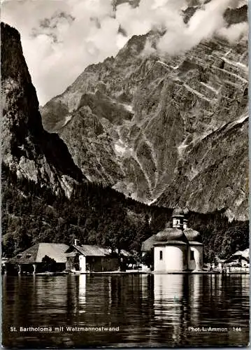 51526 - Deutschland - St. Bartholomä , mit Watzmannostwand - gelaufen 1960