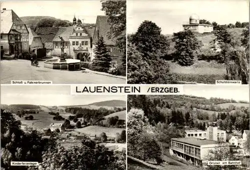 51530 - Deutschland - Lauenstein , Schloß u. Falknerbrunnen , Kinderferienlager , Schulsternwarte - gelaufen