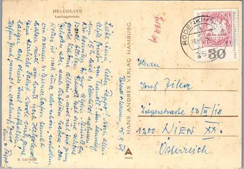 51550 - Deutschland - Helgoland , Landungsbrücke - gelaufen 1969