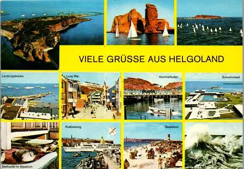 51552 - Deutschland - Helgoland , Badedüne , Lung Wai , Schwimmbad , Hummerbuden - gelaufen 1976