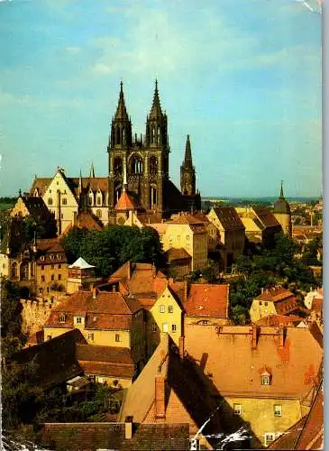 51574 - Deutschland - Meissen , Burgberg in der Abendsonne , Blick v. Turm der Afra Kirche - gelaufen 1991