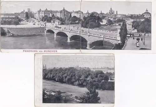 51589 - Deutschland - München , Panoramakarte , Hotel Herzog Heinrich , Restaurant , l. beschädigt - nicht gelaufen