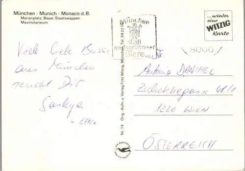 51592 - Deutschland - München , Marienplatz , Bayer , Maximilianeum - gelaufen