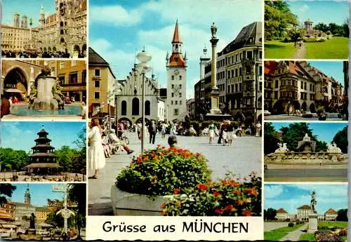 51607 - Deutschland - München , Mehrbildkarte - gelaufen