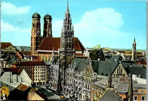 51609 - Deutschland - München , Rathaus mit Frauenkirche - gelaufen 1963