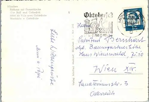 51609 - Deutschland - München , Rathaus mit Frauenkirche - gelaufen 1963