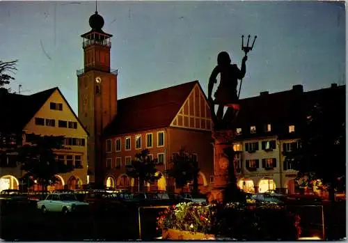 51613 - Deutschland - Freudenstadt , Rathaus und Neptunbrunnen - gelaufen 1982