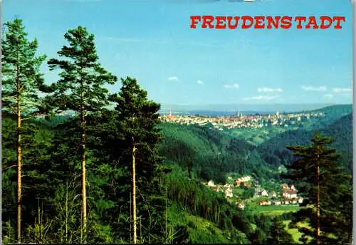 51614 - Deutschland - Freudenstadt , Blick vom Friedrichstal auf Freudenstadt - gelaufen 1982