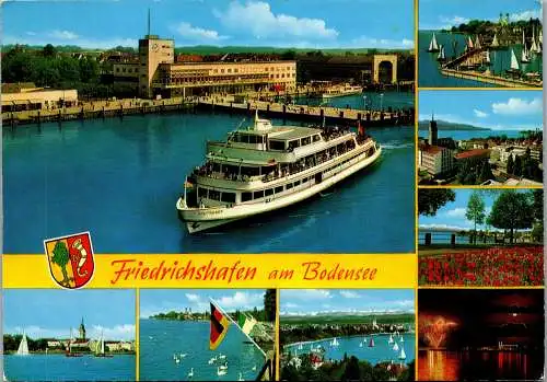 51615 - Deutschland - Friedrichshafen , am Bodensee , Mehrbildkarte - gelaufen 1971