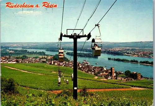 51618 - Deutschland - Rüdesheim , am Rhein , Seilbahn zum Niederwalddenkmal - gelaufen 1985