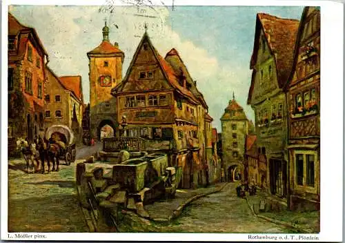 51624 - Deutschland - Rothenburg o. d. Tauber , L. Mößler , Plönlein - gelaufen 1982