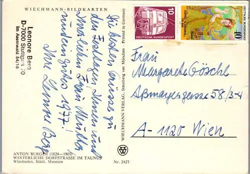 51633 - Deutschland - Taunus , Anton Burger , Winterliche Dorfstraße im Taunus - gelaufen