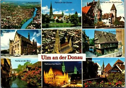 51643 - Deutschland - Ulm , an der Donau , Mehrbildkarte - gelaufen 1982