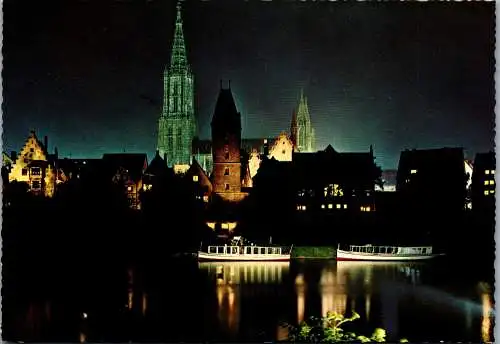 51644 - Deutschland - Ulm , an der Donau , bei Nacht - nicht gelaufen