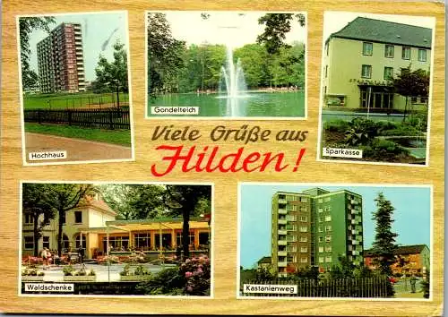 51660 - Deutschland - Hilden , Hochhaus , Waldschenke , Sparkasse , Kastanienweg - gelaufen 1967