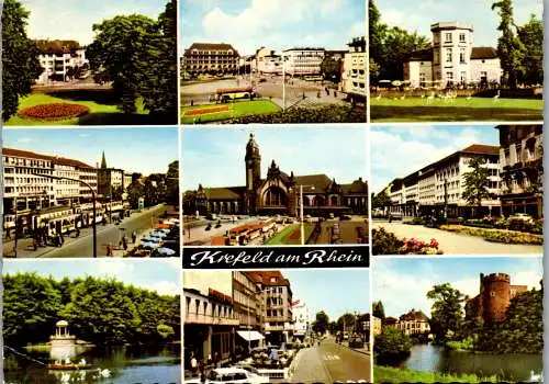 51667 - Deutschland - Krefeld , am Rhein , Mehrbildkarte - gelaufen 1957